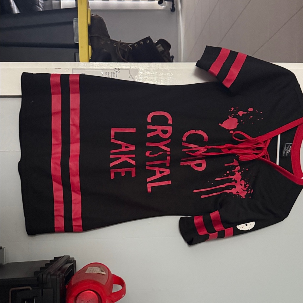 Black and Red Camp Crystal Lake Dress